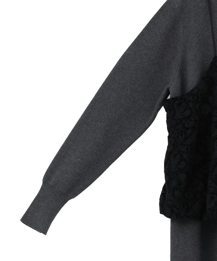 YECCA VECCA「【2点SET】バルーンキャミ付きニットワンピース」|ワンピース|