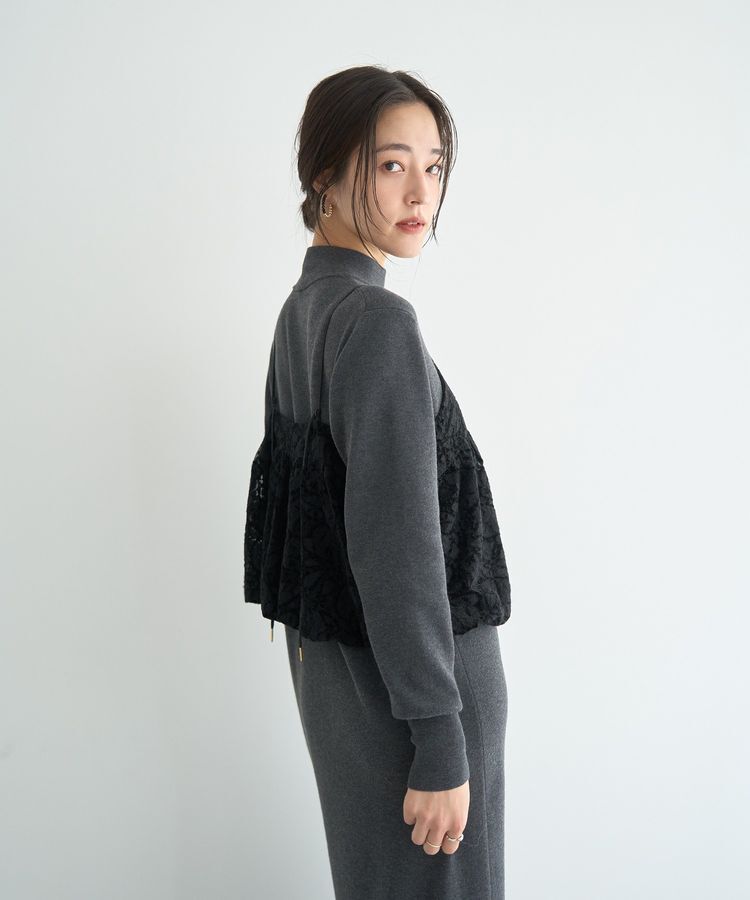 YECCA VECCA「【2点SET】バルーンキャミ付きニットワンピース」|ワンピース|