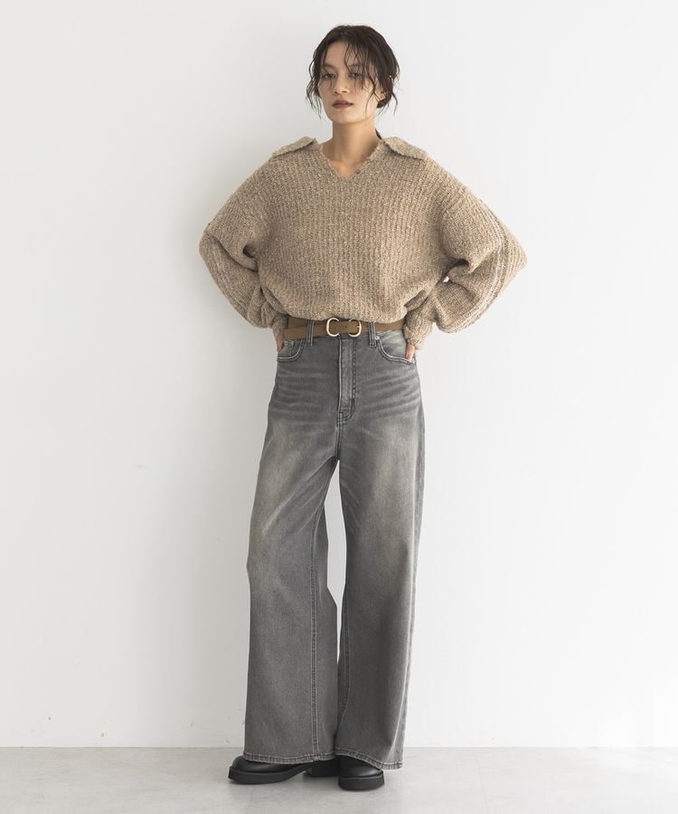 GARAGE OF GOOD CLOTHING「襟付モヘアニットプルオーバー」|ニット・セーター|