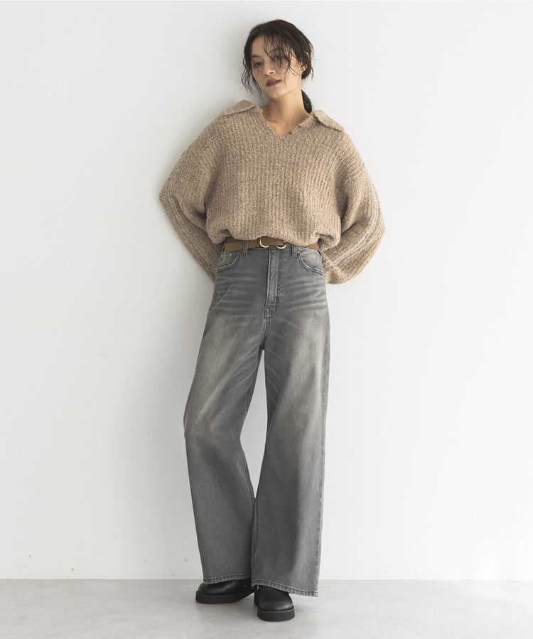 GARAGE OF GOOD CLOTHING「襟付モヘアニットプルオーバー」|ニット・セーター|