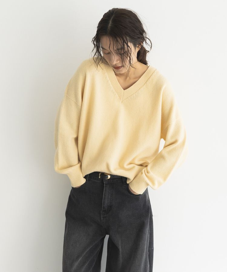 GARAGE OF GOOD CLOTHING「【日本製】カシミア混Vネックプルオーバー」|ニット・セーター|