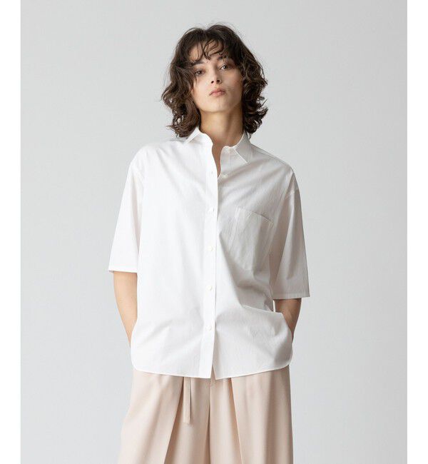 allureville「コットンブロードオーバーシャツ」|シャツ・ブラウス|ホワイト