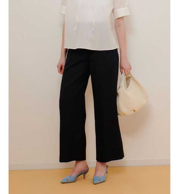 allureville「リネンライクタックワイドパンツ」|チノ|