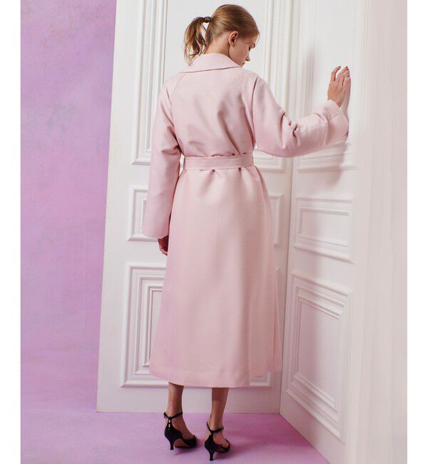 LOULOU WILLOUGHBY「【LOULOU WILLOUGHBY】シルクウールツイルロングコート」|ダッフルコート|