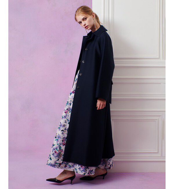 LOULOU WILLOUGHBY「【LOULOU WILLOUGHBY】シルクウールツイルロングコート」|ダッフルコート|