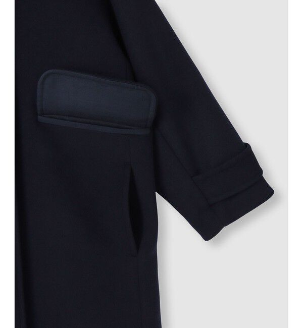 allureville「Wビーバーノーカラーコクーンコート」|ダッフルコート|