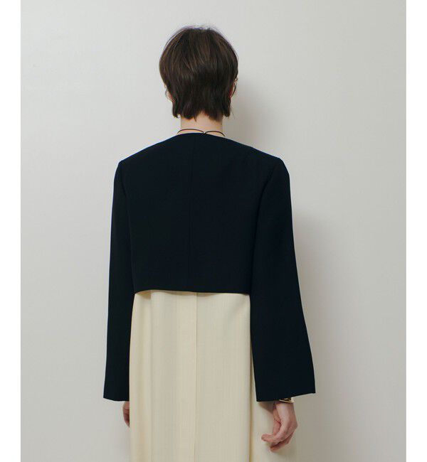 allureville「【ATELIER Line】ノーカラーボレロジャケット」|ノーカラージャケット|