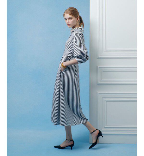 LOULOU WILLOUGHBY「【LOULOU WILLOUGHBY】タックパフシャツワンピース」|ワンピース|