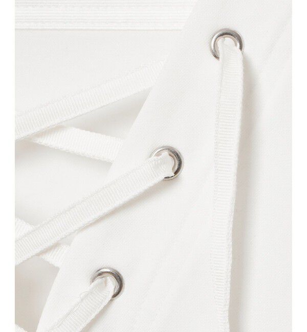 LOULOU WILLOUGHBY「【LOULOU WILLOUGHBY】モックロディレースアップマリンプルオーバー」|Tシャツ・カットソー|