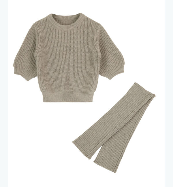 titivate「アームウォーマー付パフスリーブニット」|ニット・セーター|