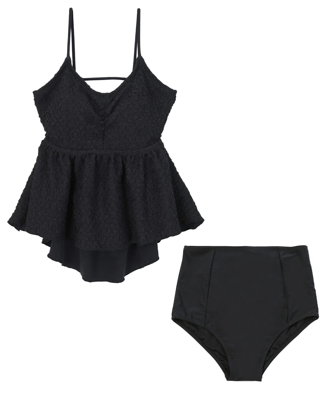 SEA DRESS「立体ジャガードペプラムフレアビキニ/水着」|ビキニ|