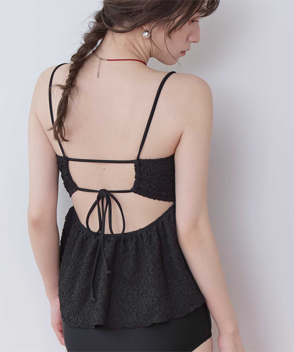 SEA DRESS「立体ジャガードペプラムフレアビキニ/水着」|ビキニ|