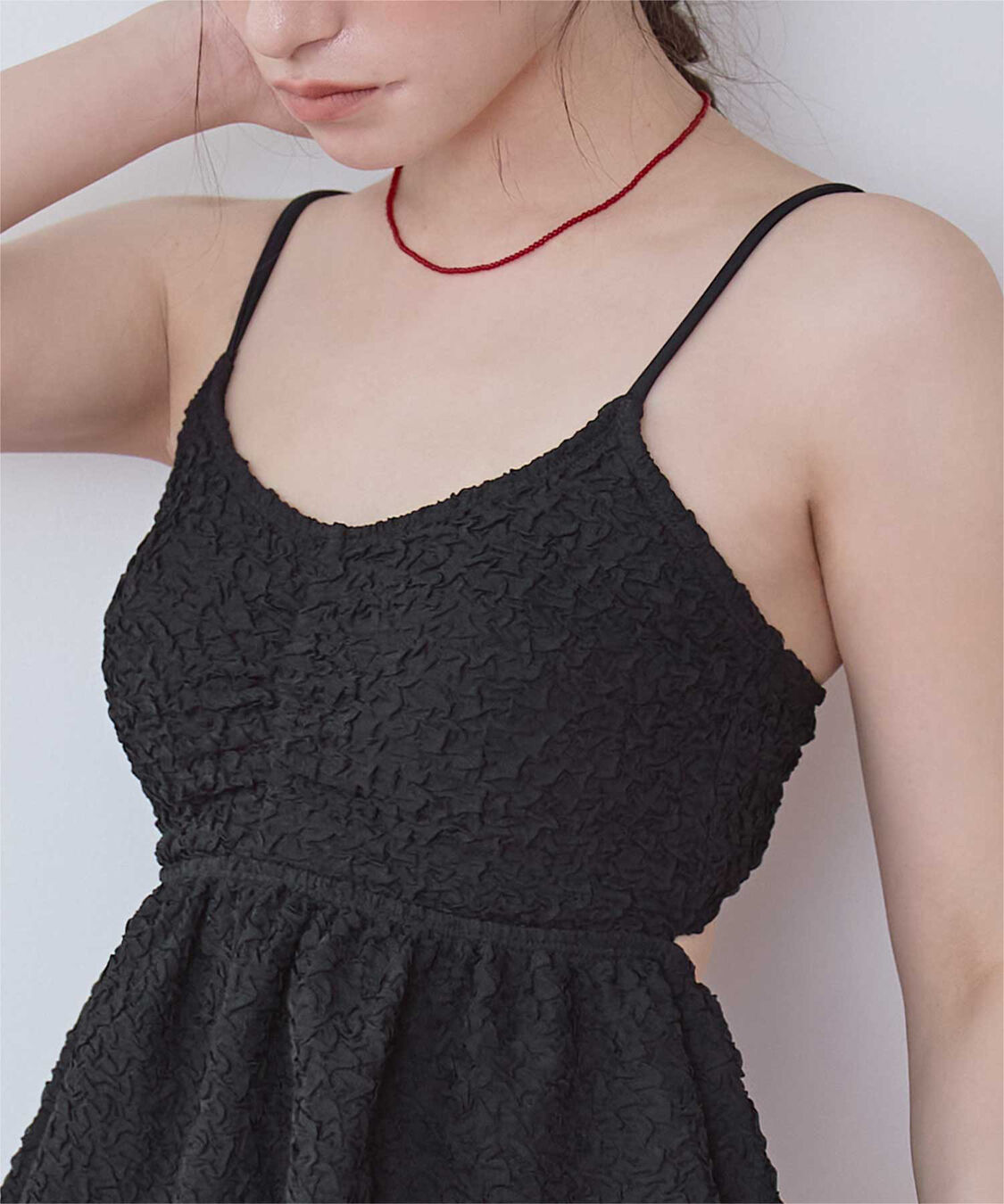 SEA DRESS「立体ジャガードペプラムフレアビキニ/水着」|ビキニ|