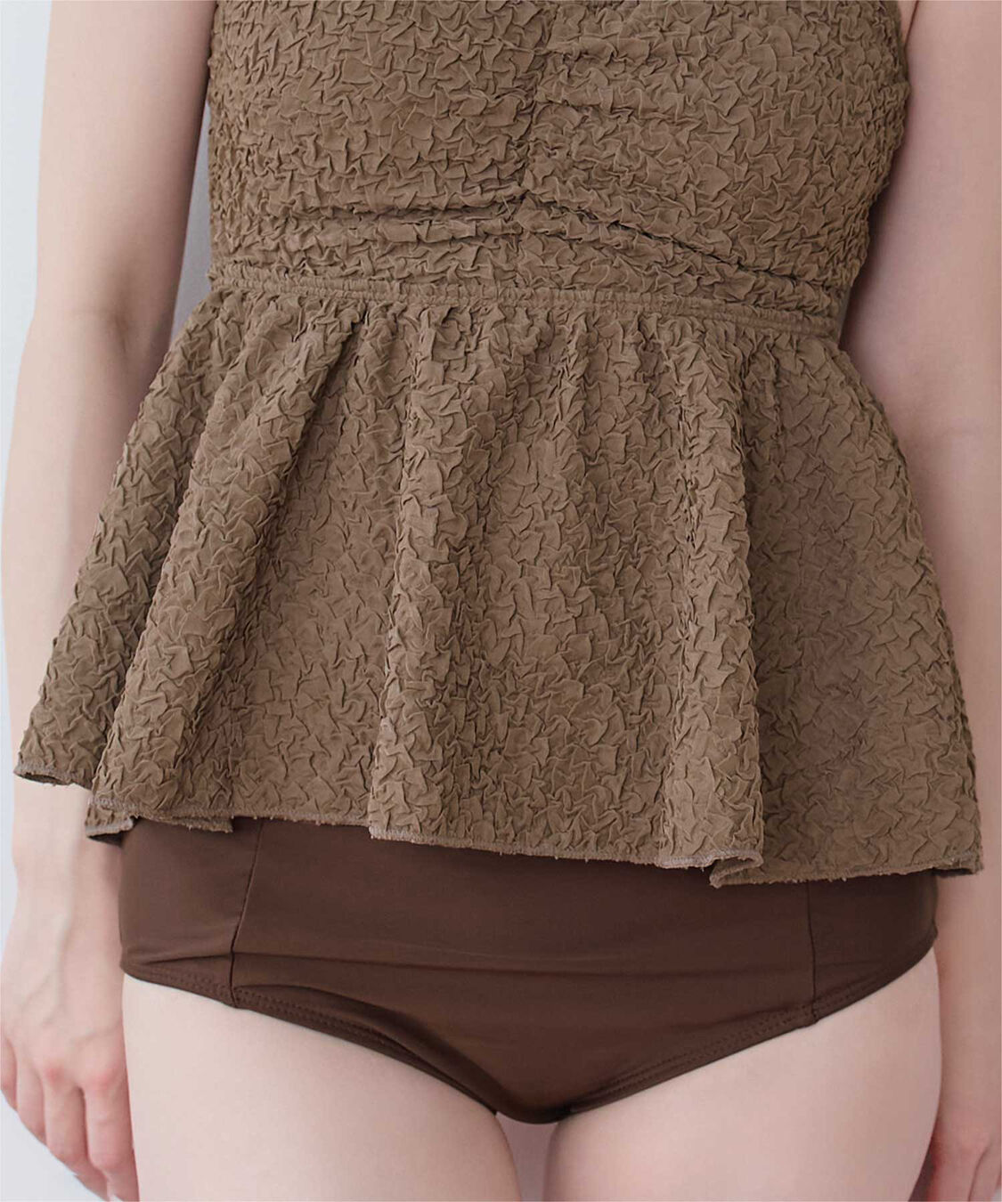 SEA DRESS「立体ジャガードペプラムフレアビキニ/水着」|ビキニ|