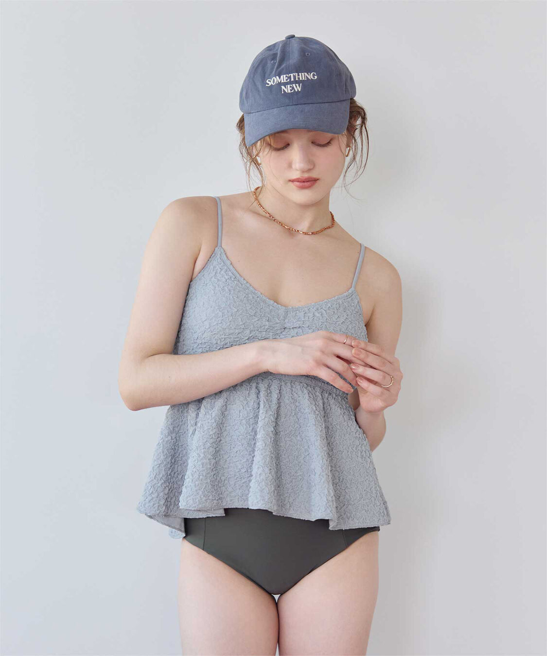 SEA DRESS「立体ジャガードペプラムフレアビキニ/水着」|ビキニ|