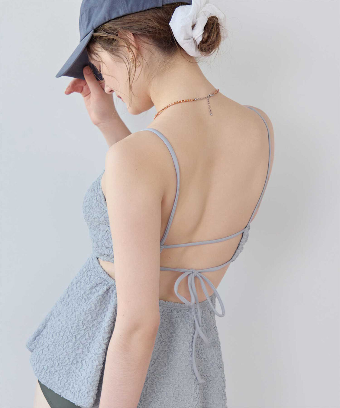 SEA DRESS「立体ジャガードペプラムフレアビキニ/水着」|ビキニ|