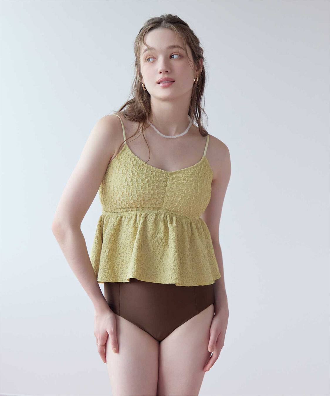 SEA DRESS「立体ジャガードペプラムフレアビキニ/水着」|ビキニ|