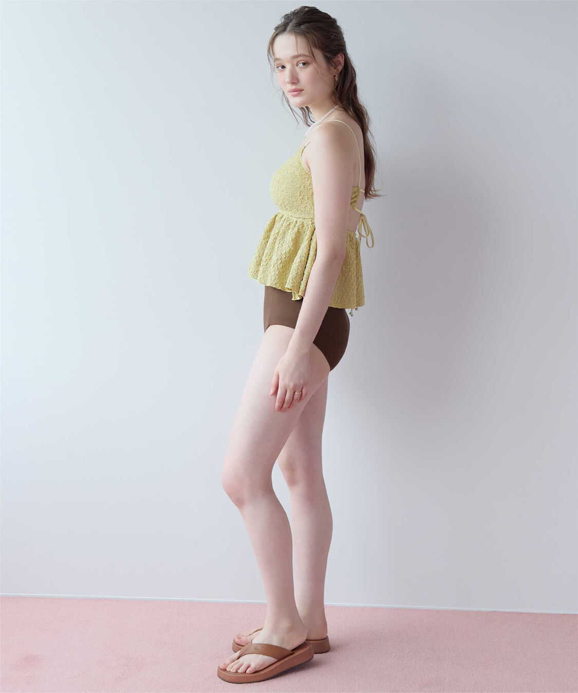 SEA DRESS「立体ジャガードペプラムフレアビキニ/水着」|ビキニ|