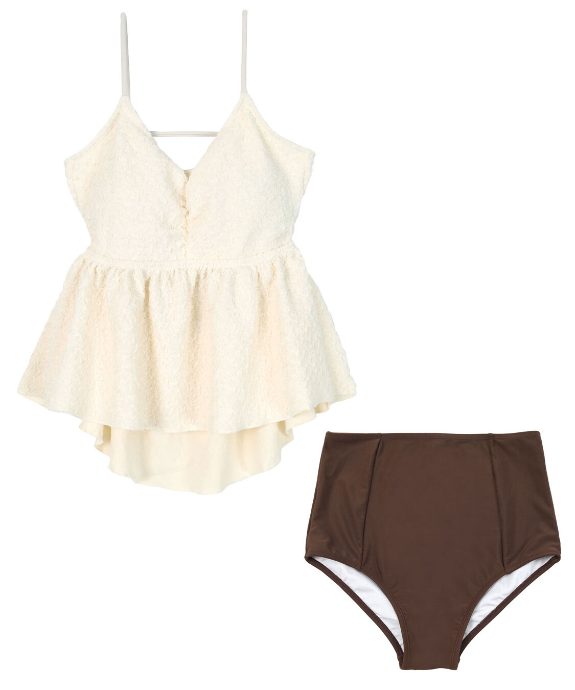 SEA DRESS「立体ジャガードペプラムフレアビキニ/水着」|ビキニ|