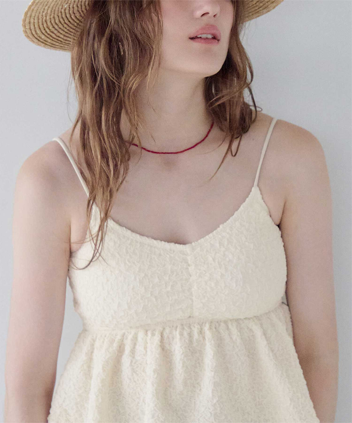 SEA DRESS「立体ジャガードペプラムフレアビキニ/水着」|ビキニ|