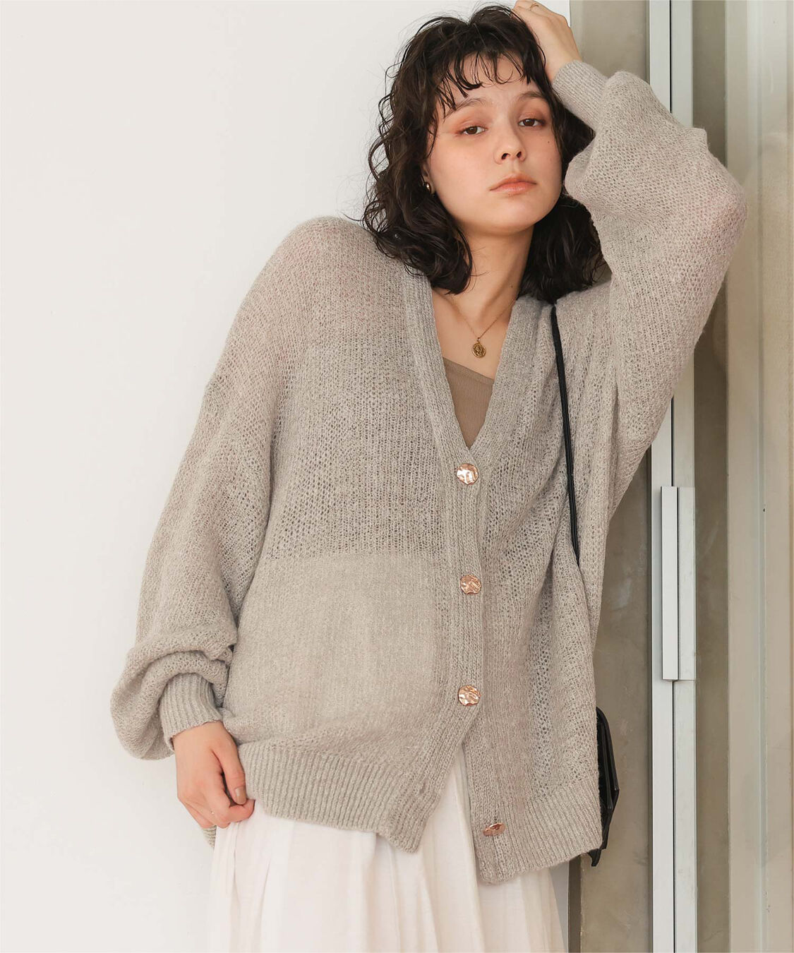 titivate「モヘアライクシアーニットカーディガン」|カーディガン|