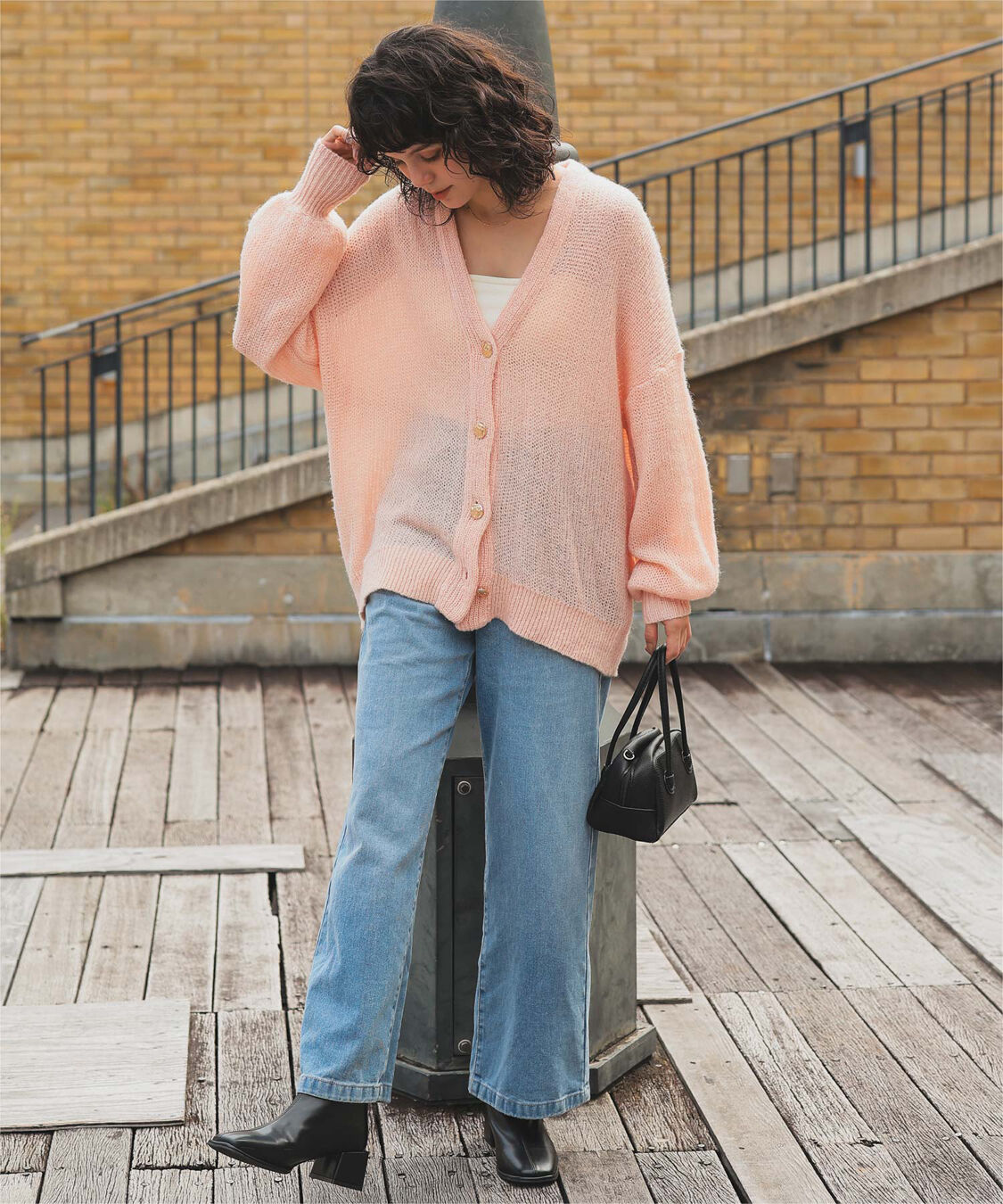 titivate「モヘアライクシアーニットカーディガン」|カーディガン|