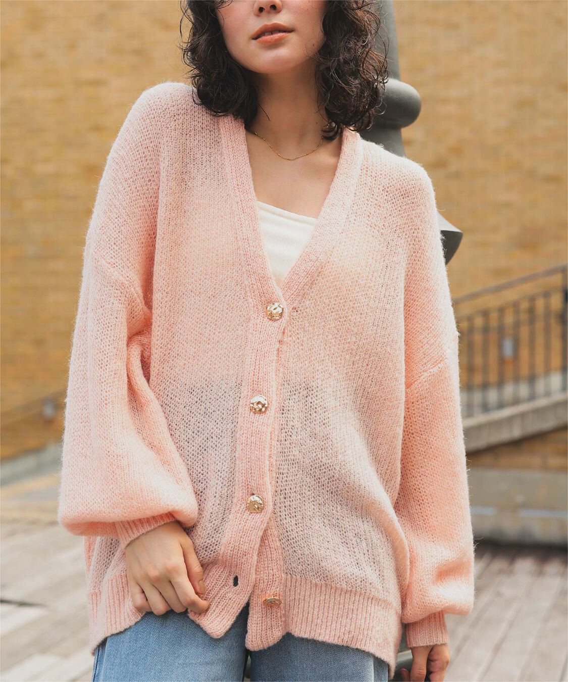 titivate「モヘアライクシアーニットカーディガン」|カーディガン|