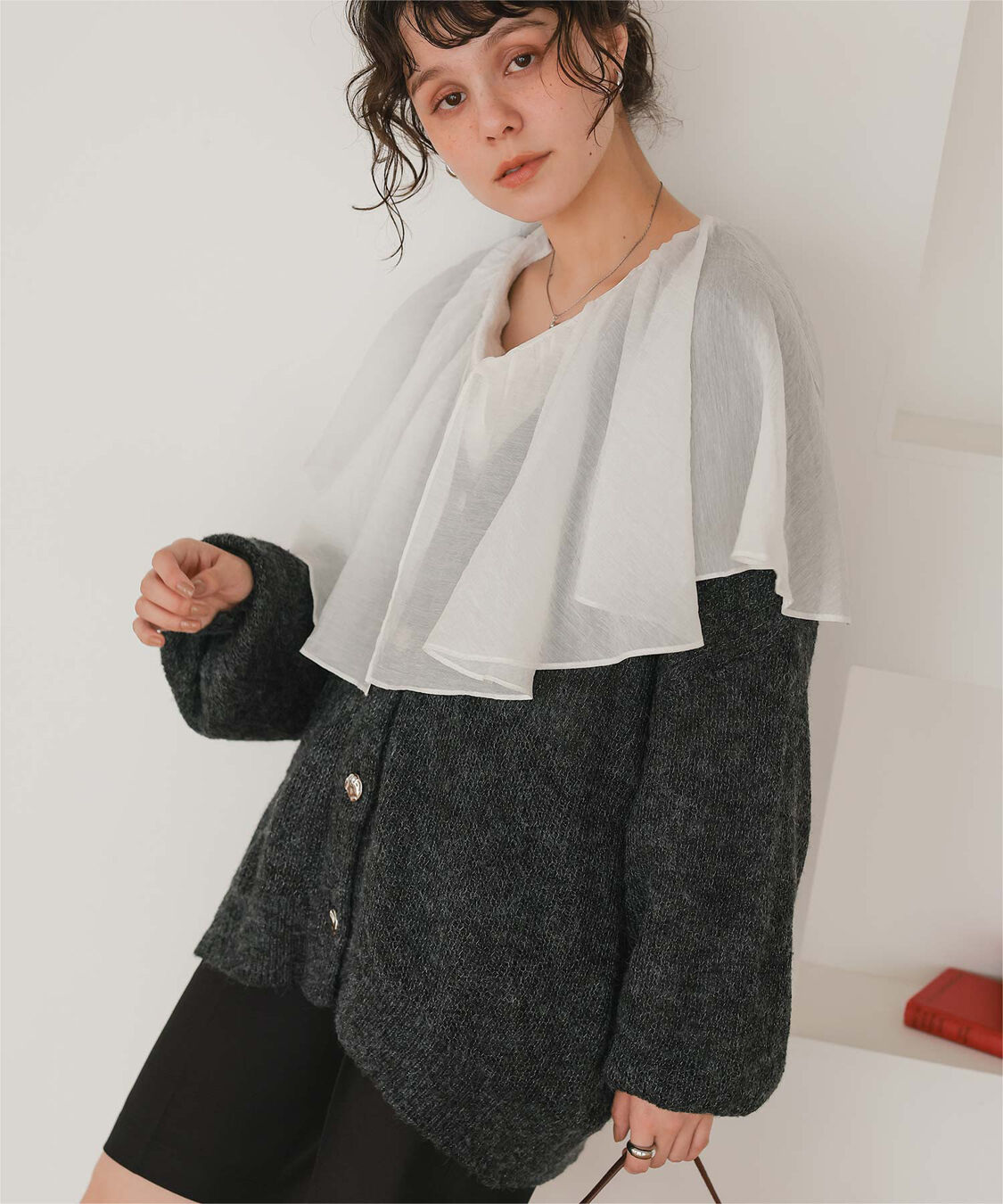 titivate「モヘアライクシアーニットカーディガン」|カーディガン|