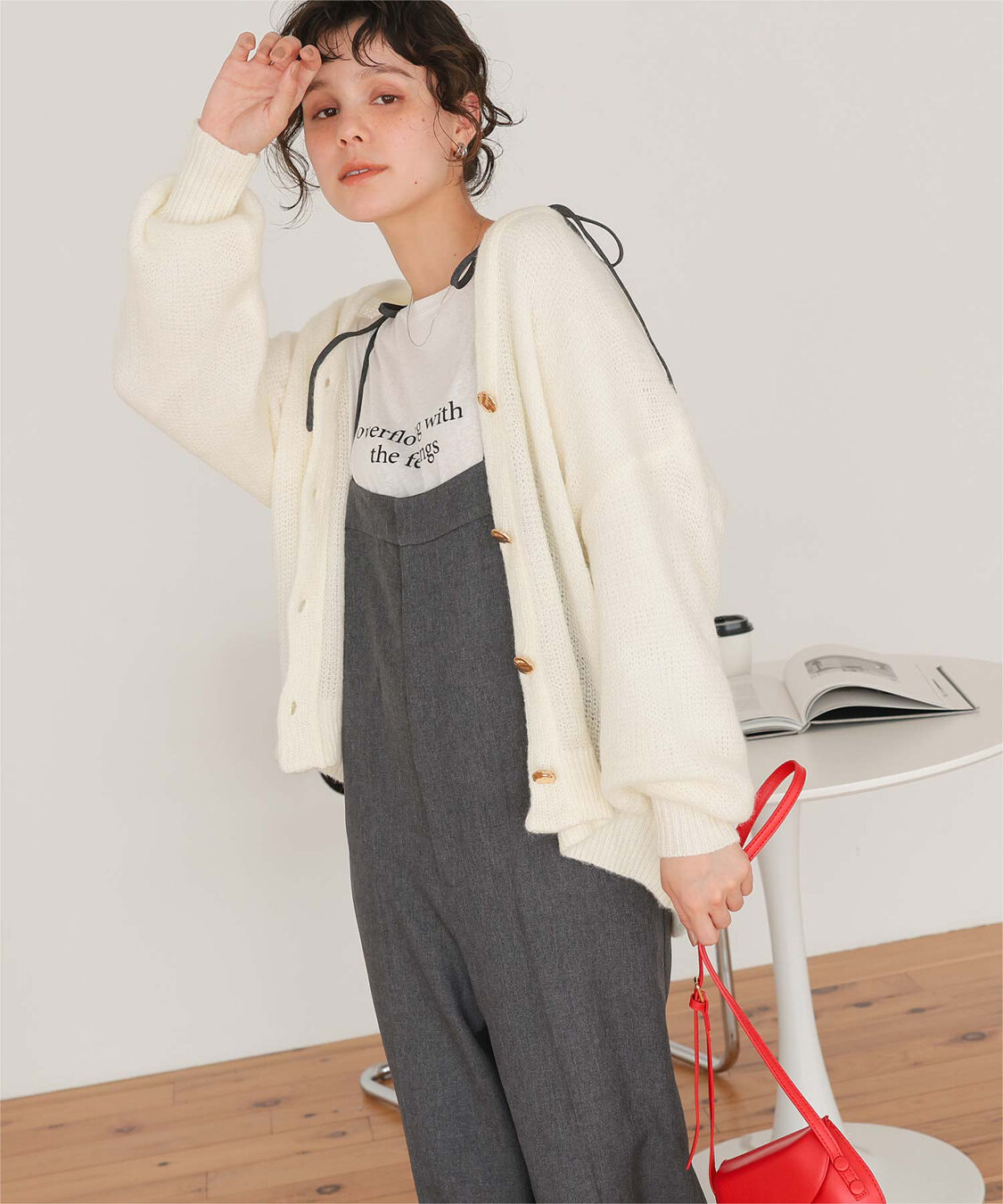 titivate「モヘアライクシアーニットカーディガン」|カーディガン|