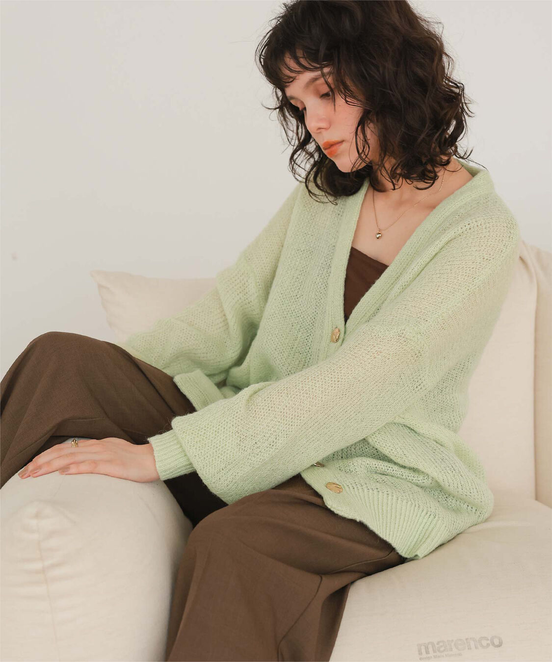 titivate「モヘアライクシアーニットカーディガン」|カーディガン|