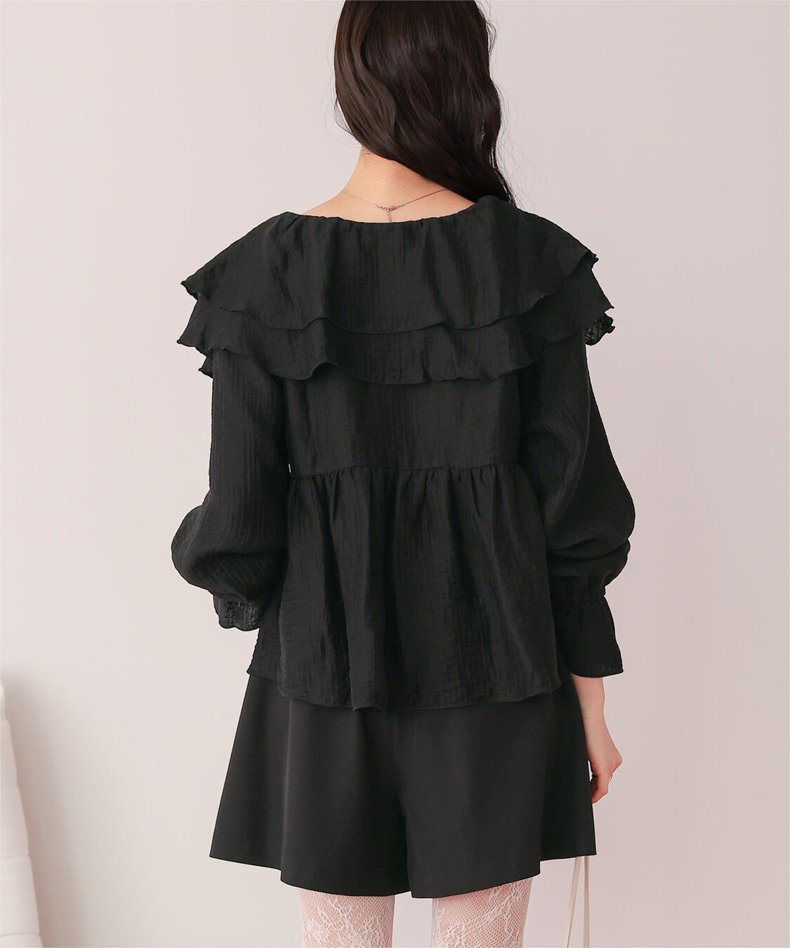 titivate「ペプラムギャザーラッフルフリルブラウス」|シャツ・ブラウス|