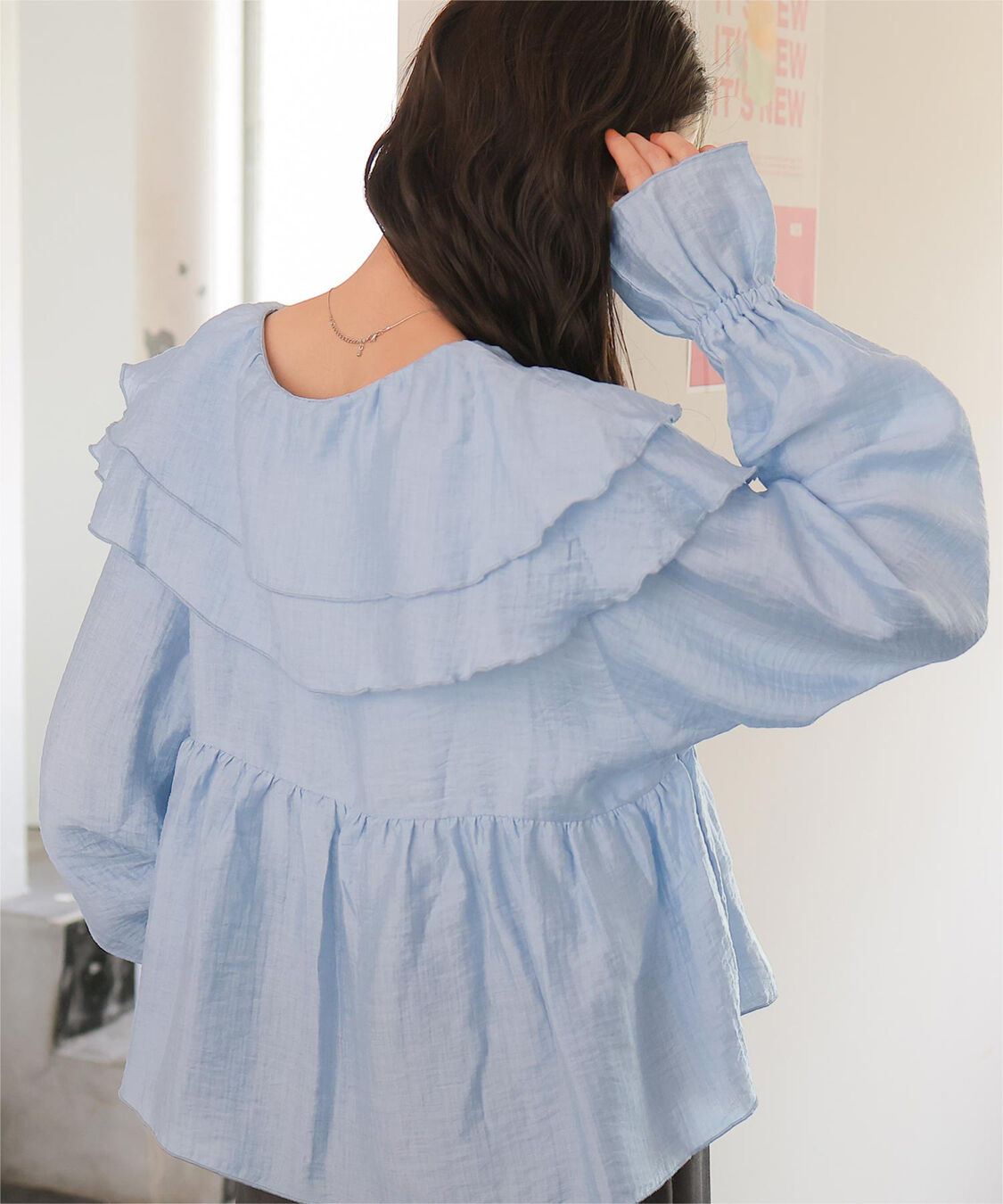 titivate「ペプラムギャザーラッフルフリルブラウス」|シャツ・ブラウス|