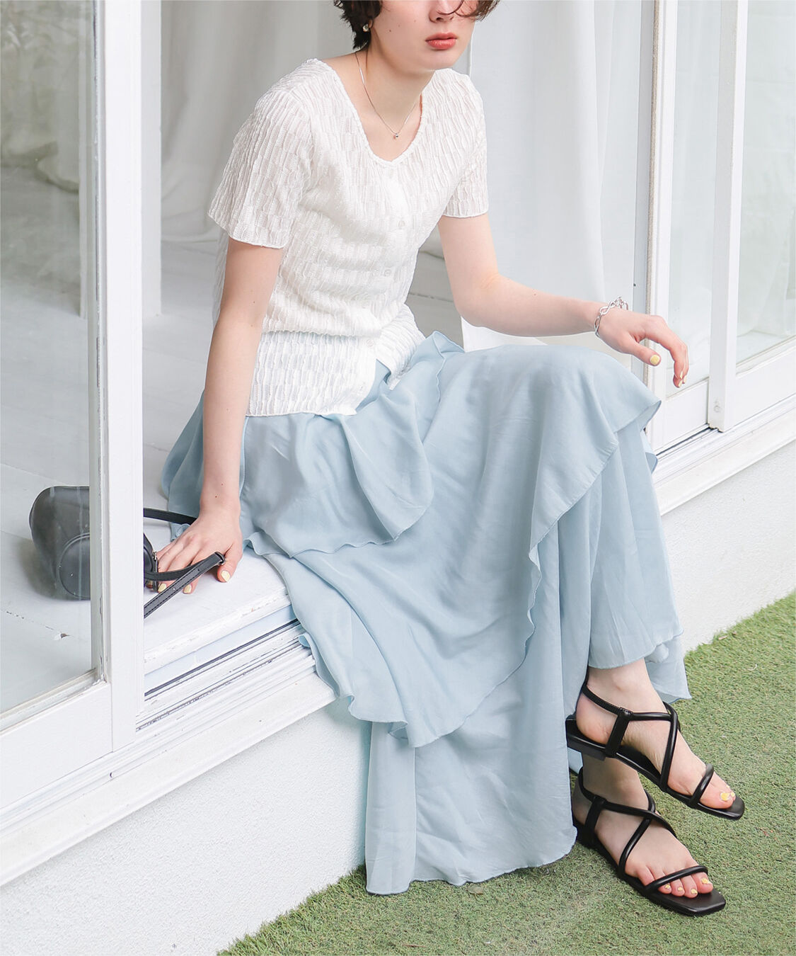 titivate「ランダムヘムティアードスカート」|スカート|