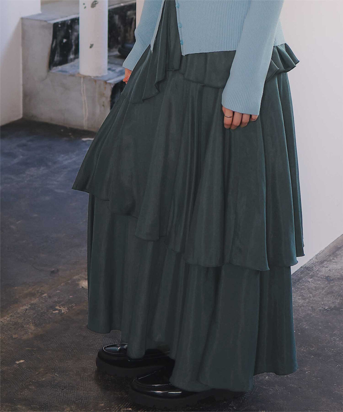 titivate「ランダムヘムティアードスカート」|スカート|