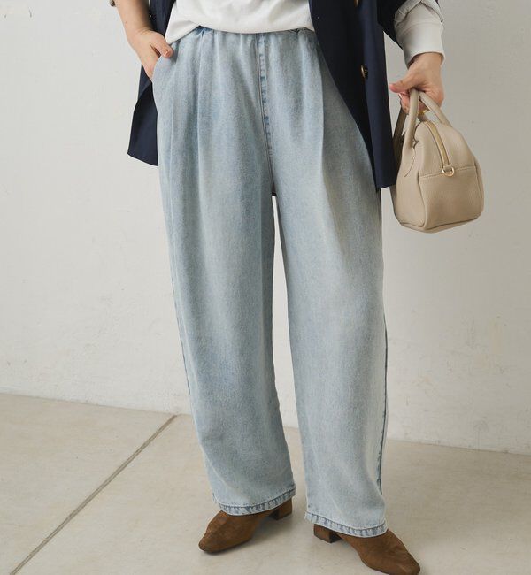  「リヨセル混デニムツータックイージーパンツ」|その他|