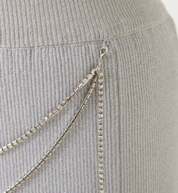  「スリット入りニットスカート」|スカート|