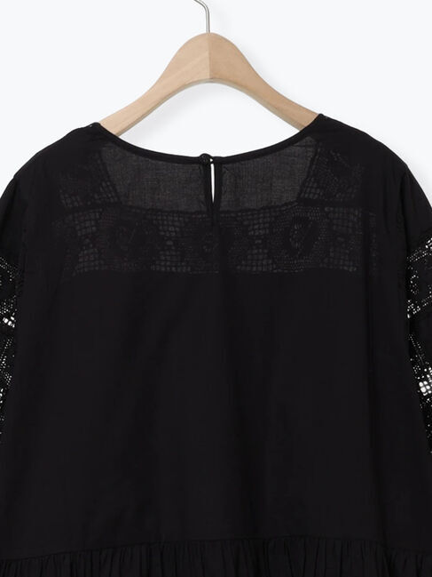 Samansa Mos2「ローズ柄レーススクエアネックワンピース」|ワンピース|