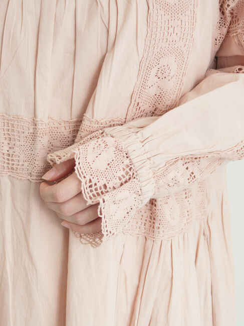 Samansa Mos2「ローズ柄レーススクエアネックワンピース」|ワンピース|