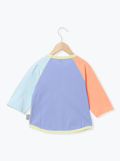 Samansa Mos2 Lagom「クレイジー配色7分袖ラグランT」|Tシャツ・カットソー|