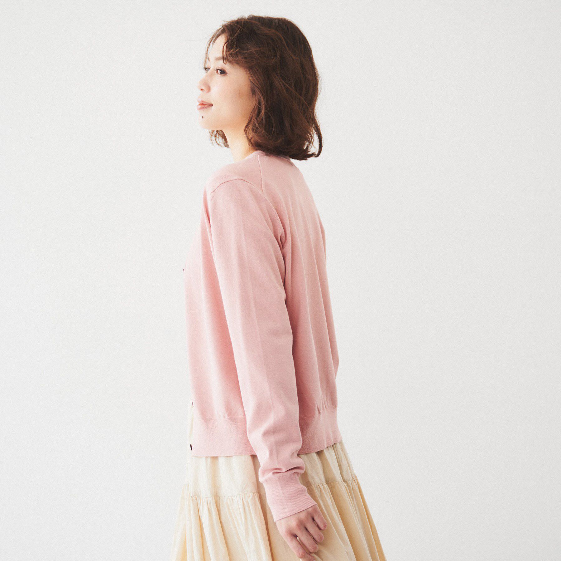 UNTITLED「【アンサンブル可能】配色Vネックカーディガン」|カーディガン|