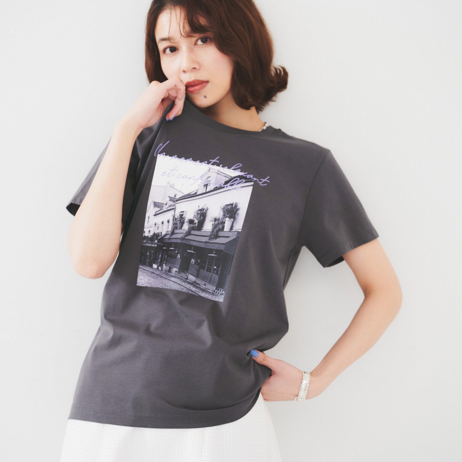 UNTITLED「【洗える/ロゴ】プリントジャージTシャツ」|Tシャツ・カットソー|