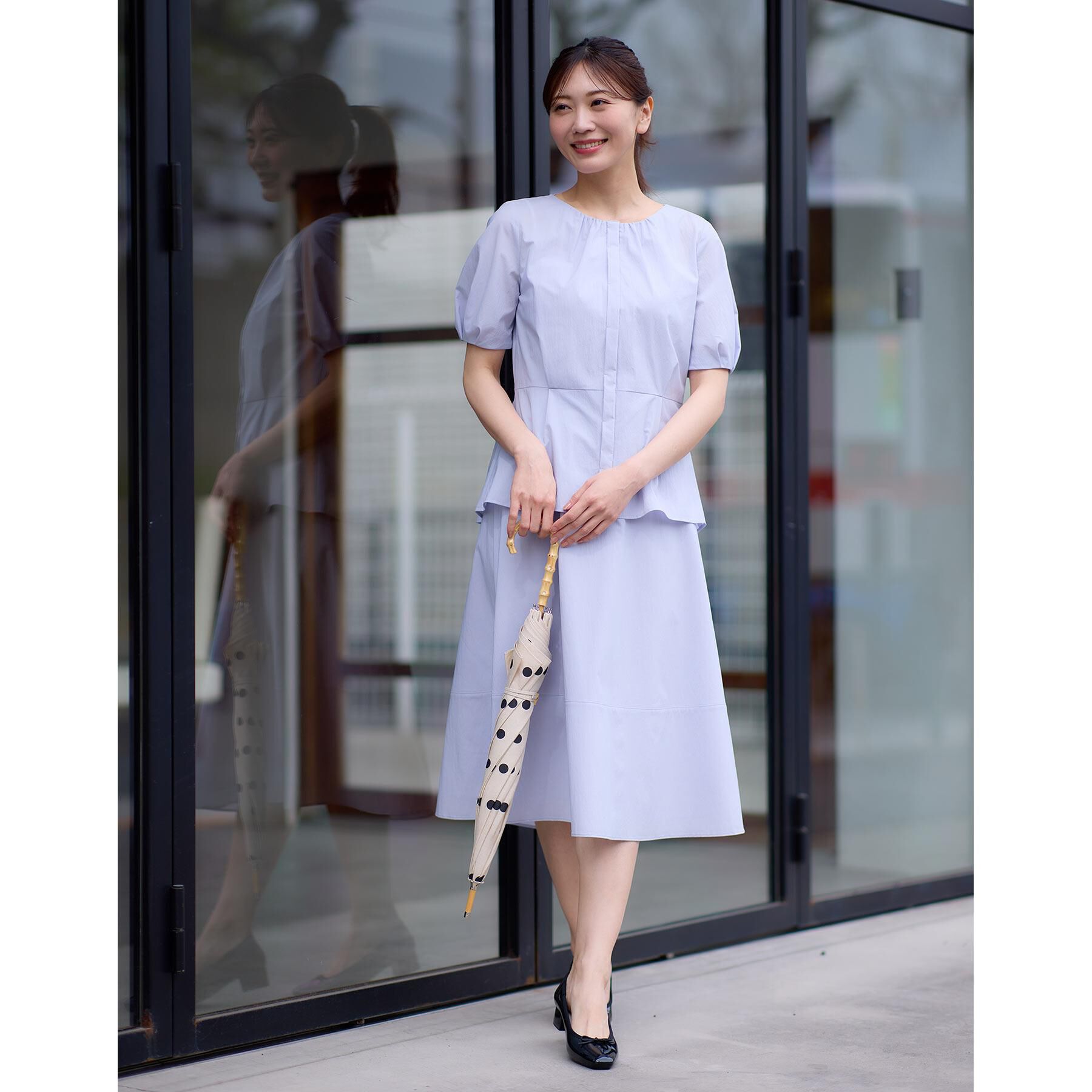 Reflect「【晴雨兼用／紫外線遮蔽率99％以上／雨の日もおしゃれに◎】バンブーハンドル長傘」|傘|