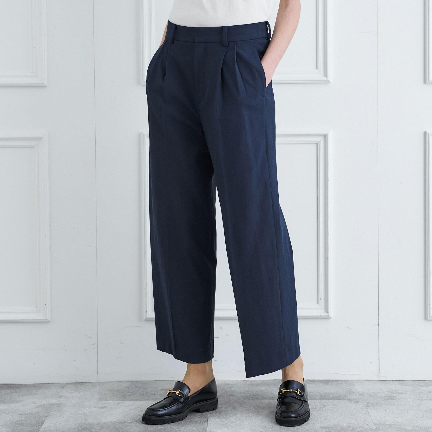 DRESSTERIOR「【吸水速乾/セットアップ可】リネンブレンドオックスストレートパンツ」|その他|