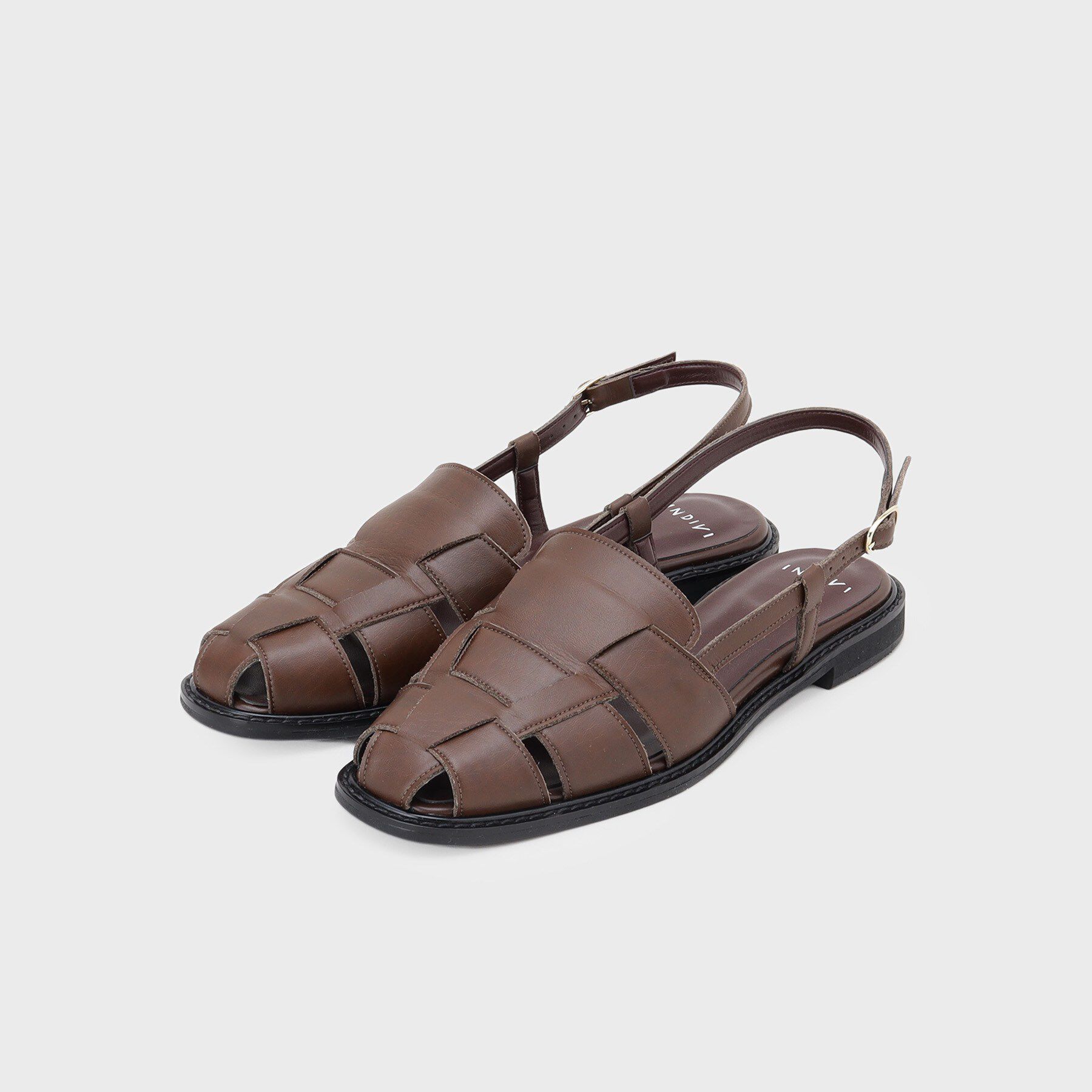 INDIVI「【合皮】きれいめグルカサンダル」|サンダル|