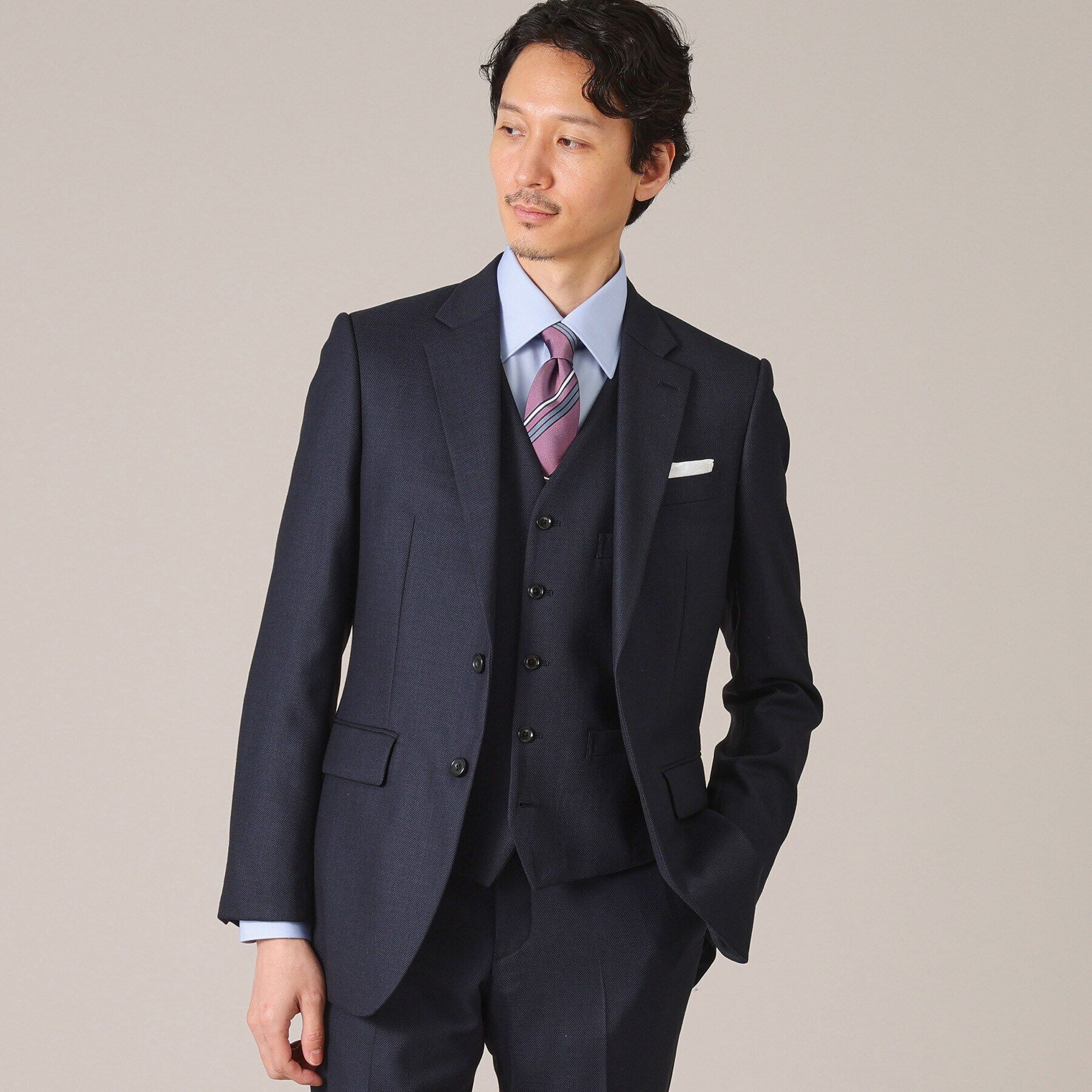 TAKEO KIKUCHI「【3ピース対応】バーズアイ ベスト」|スーツ|