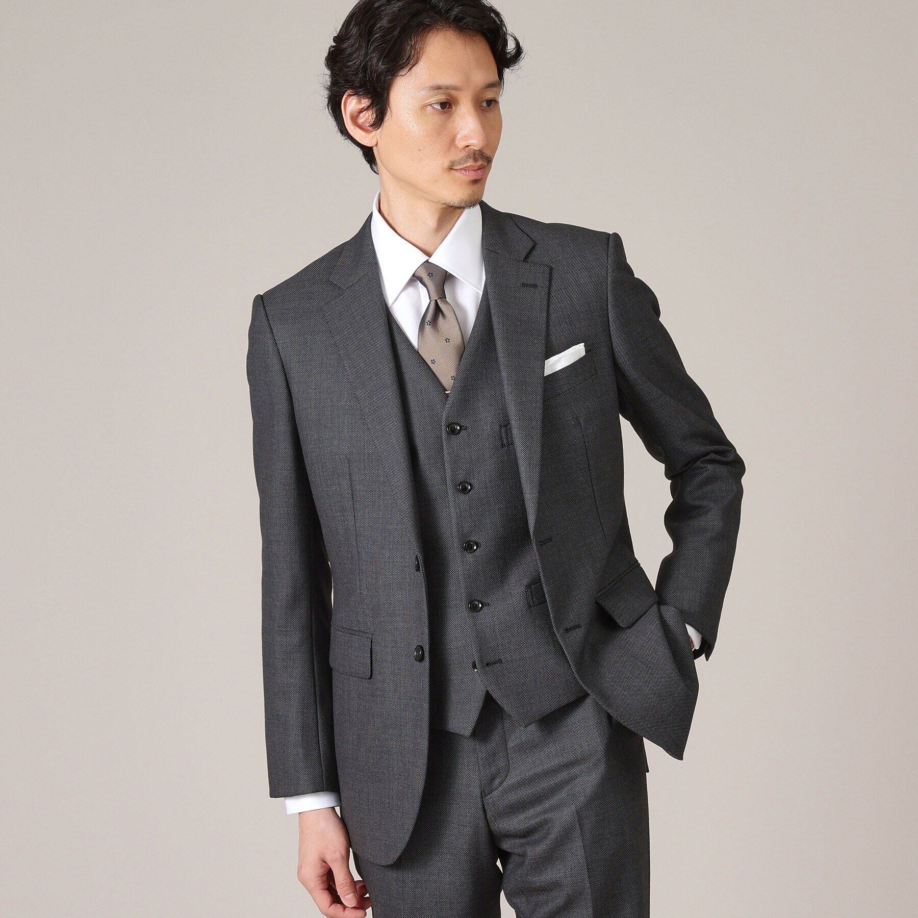 TAKEO KIKUCHI「【3ピース対応】バーズアイ ベスト」|スーツ|
