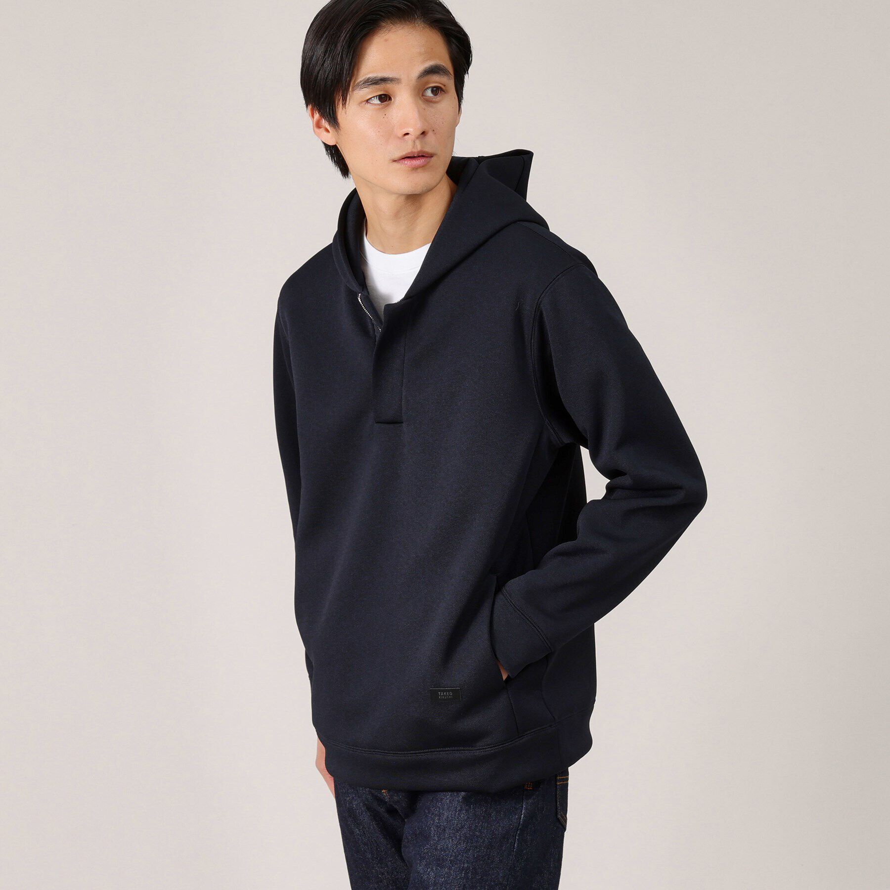 TAKEO KIKUCHI「ハニカムダンボール ハーフジップ フーディ」|パーカー|