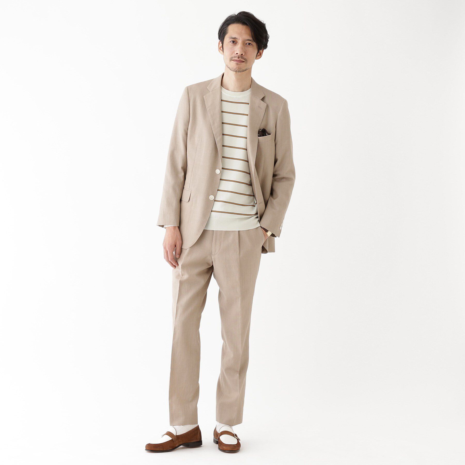 TAKEO KIKUCHI「【THE FLAGSHIP】ボーダー プルオーバー ニット」|ニット・セーター|