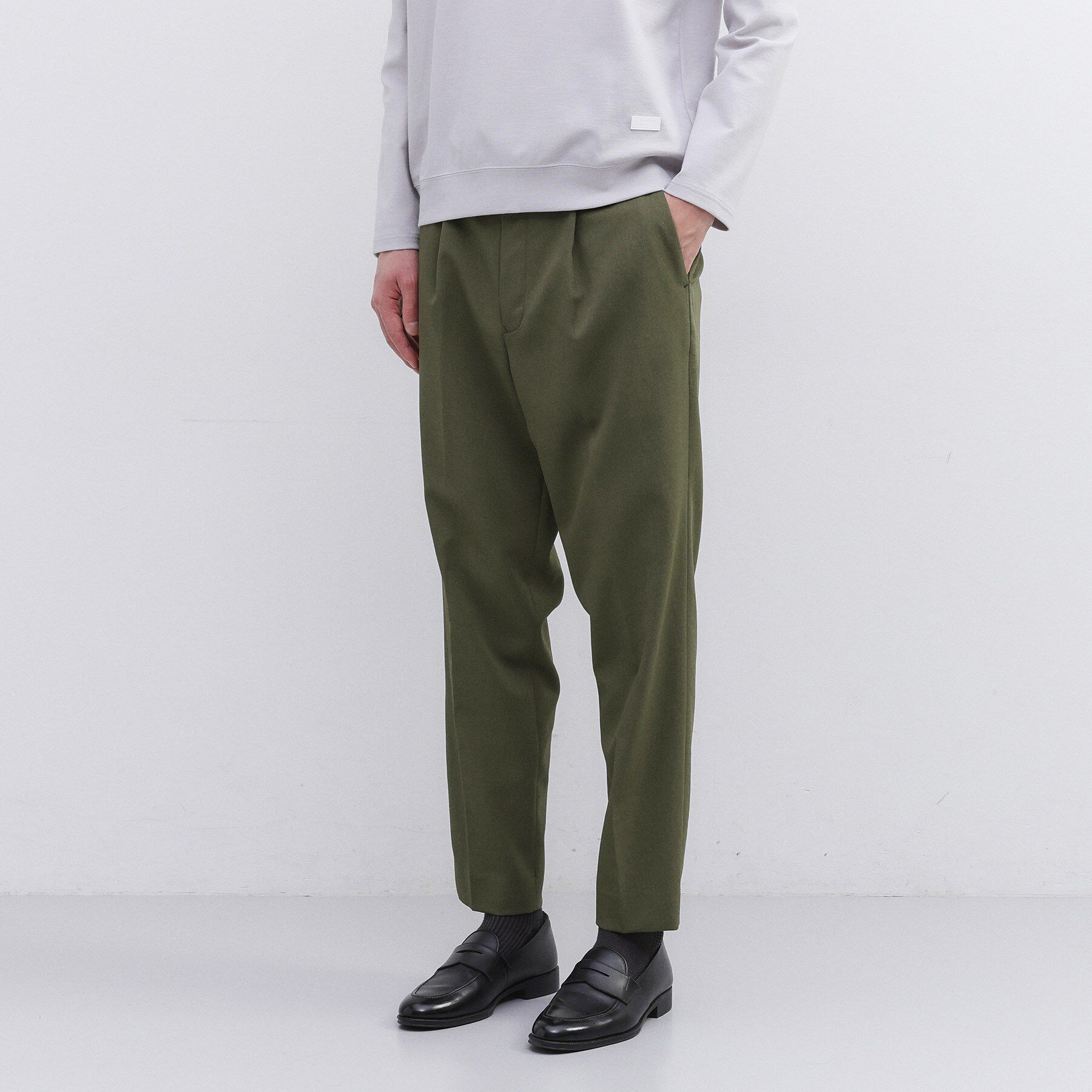 TAKEO KIKUCHI「【多機能】リネンライクカルゼ イージーパンツ」|その他|カーキ(127)
