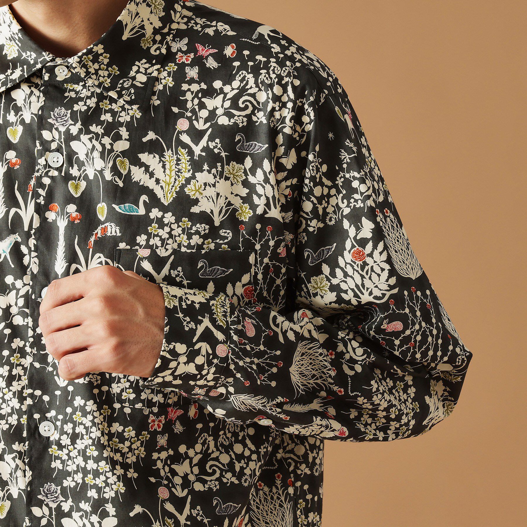 40CARATS&525「【Sサイズ～】フラワープリントシャツ」|シャツ・ブラウス|